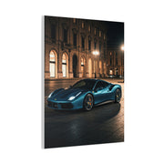 Ferrari 488 GTB Night City Square Wall Art & Canvas Prints