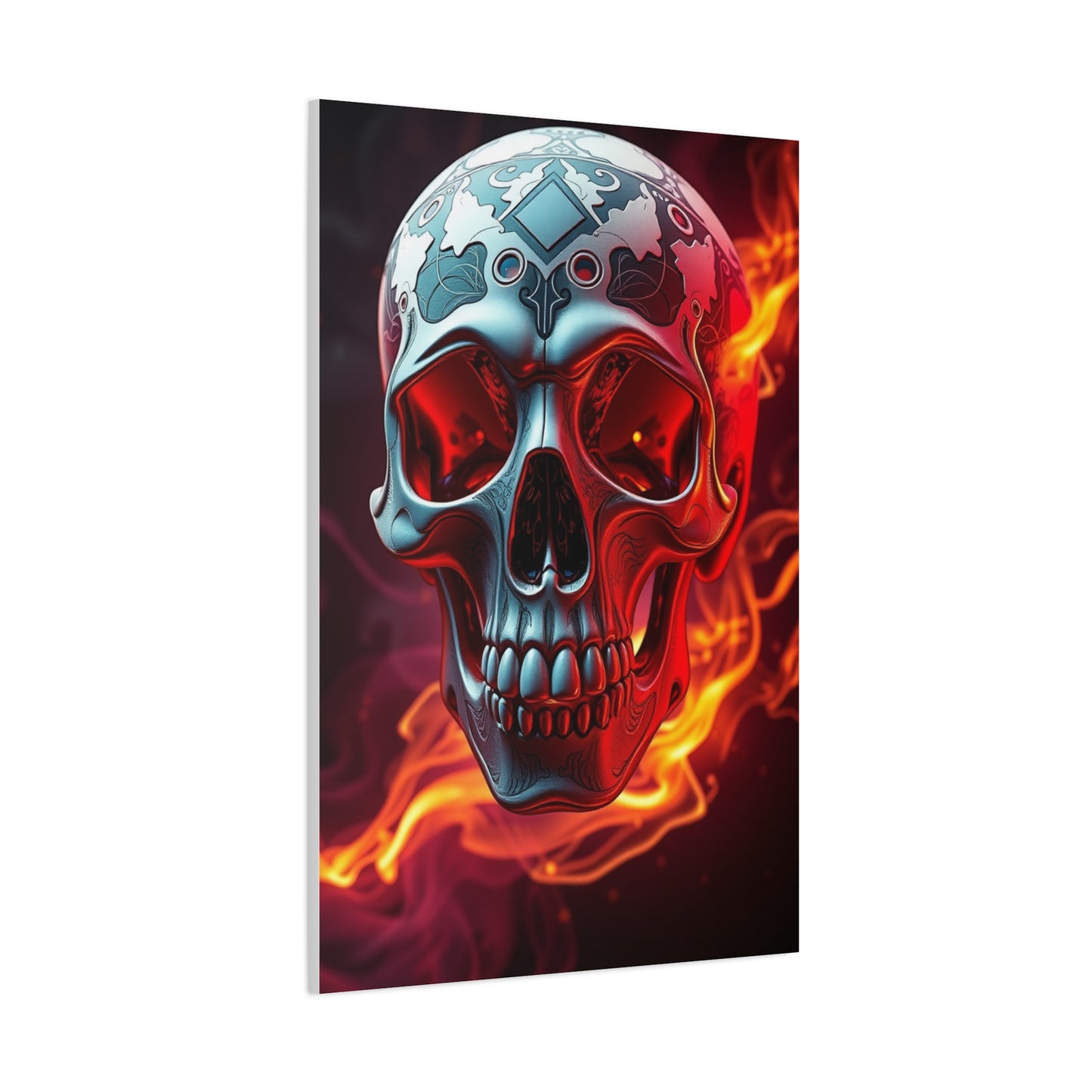 3D Trippy Skull Art By Ali Gulec Supreme Gallery Wall Art & Canvas Print