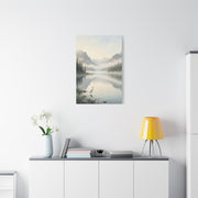 Be Still Mountain Lake Scripture Wall Art & Canvas Print