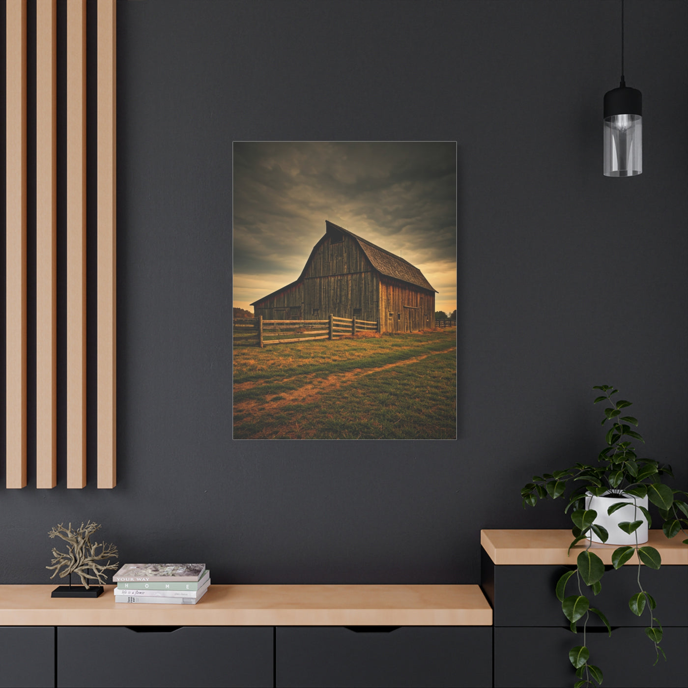 Stormy Horizon Rustic Barn Wall Art & Canvas Prints