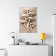Minimalist Plaster Mushroom Relief Wall Art & Canvas Print