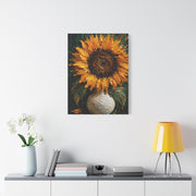 Luxury Impasto Sunflower Vase Painting Wall Art & Canvas Print