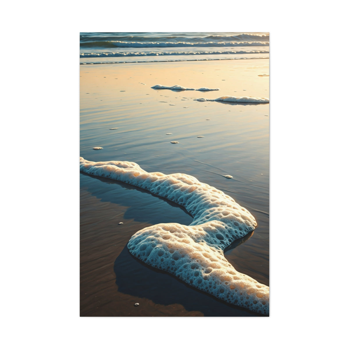 Sea Foam Shoreline Texture Wall Art & Canvas Prints
