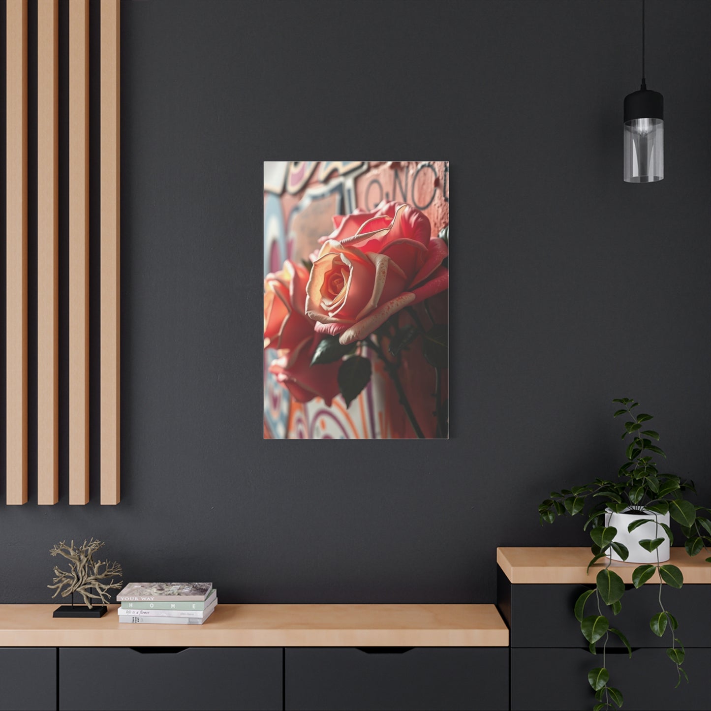 Graffiti Roses Art Premium Canvas 20 Wall Art & Canvas Print