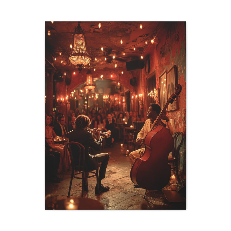 Intimate Jazz Club Performance Wall Art & Canvas Print