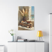 Driftwood Coastal Still Life with Pampas Wall Art & Canvas Print