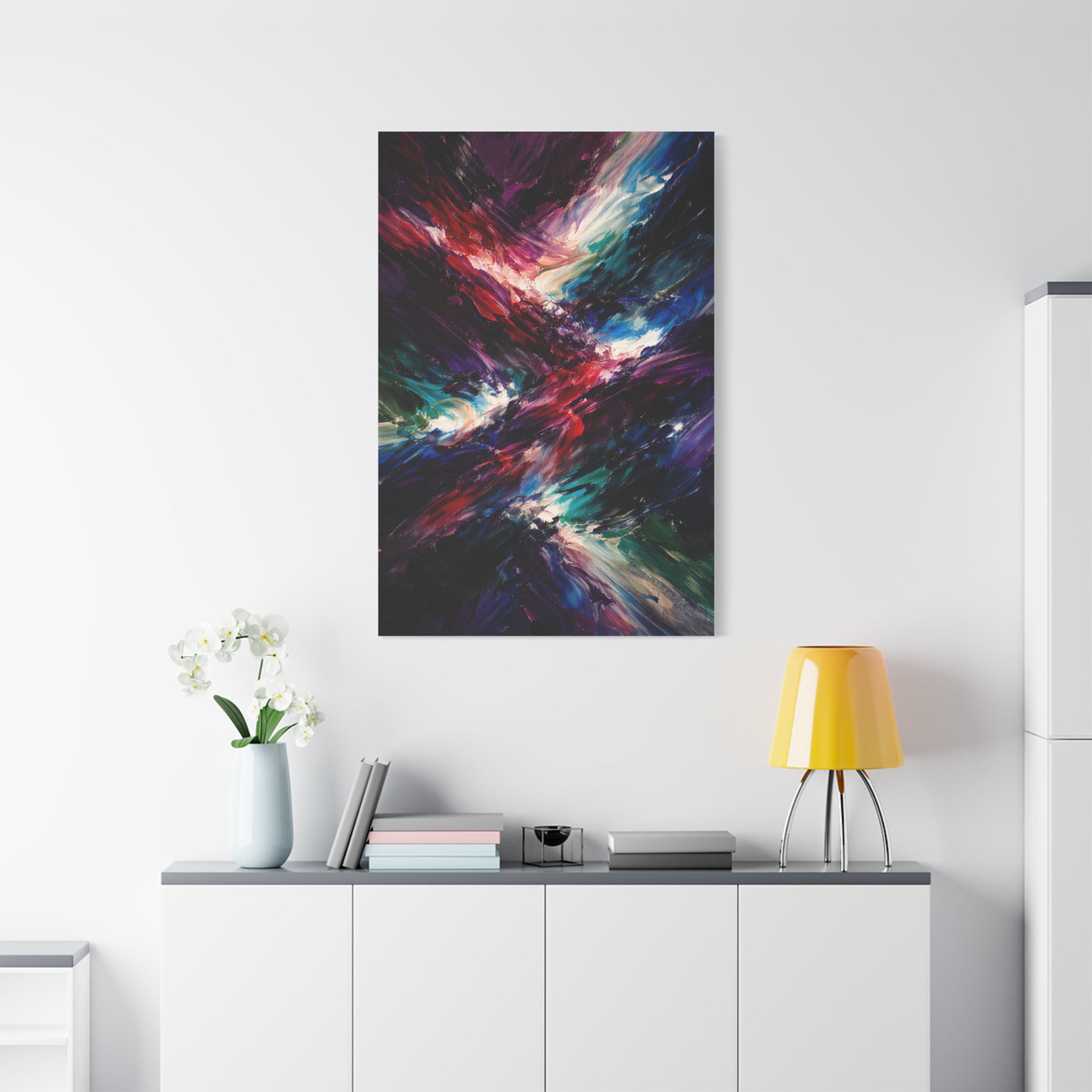 Oversized Jewel-Tone Abstract Expressionist Wall Art & Canvas Print