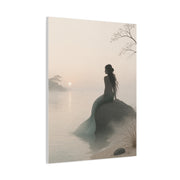 Misty Shore Mermaid Serenity Wall Art & Canvas Print