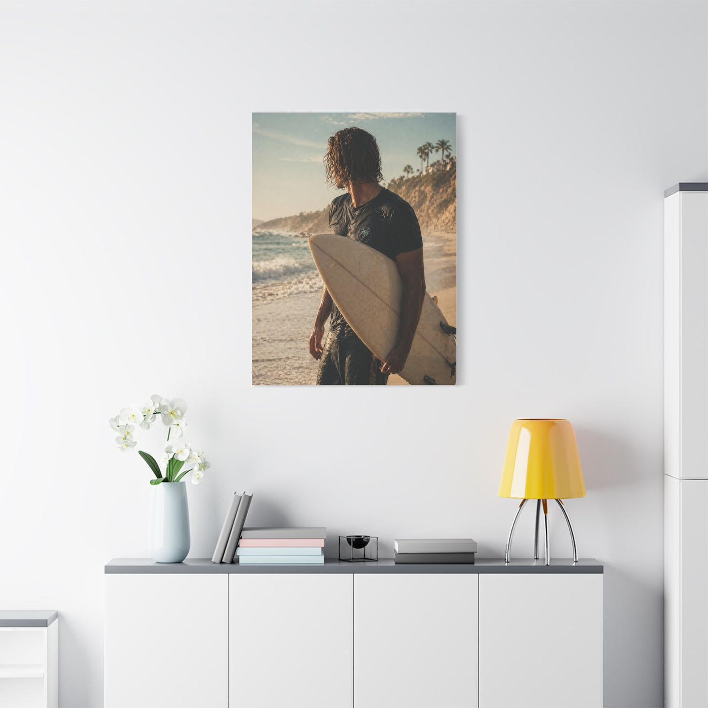 Coastal Surf Reflection Portrait Wall Art & Canvas Print