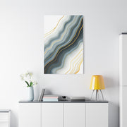 Grey Marble Gold Vein Abstract Wall Art & Canvas Prints