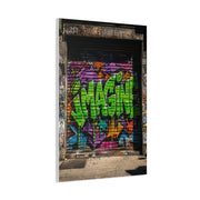 Imagine Graffiti Alley Door Street Wall Art & Canvas Print