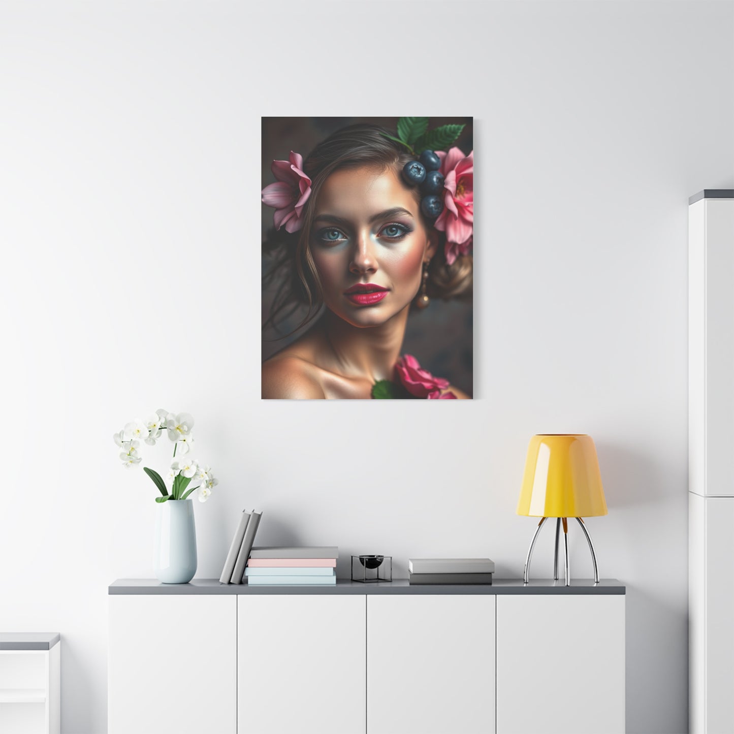 Supreme Blush and Blueberry Art Beautiful Collection Wall Art & Canvas Print