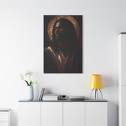 Christ with Golden Halo Contemporary Portrait Wall Art & Canvas Print
