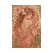 Art Nouveau Pink Muse Portrait Wall Art & Canvas Print