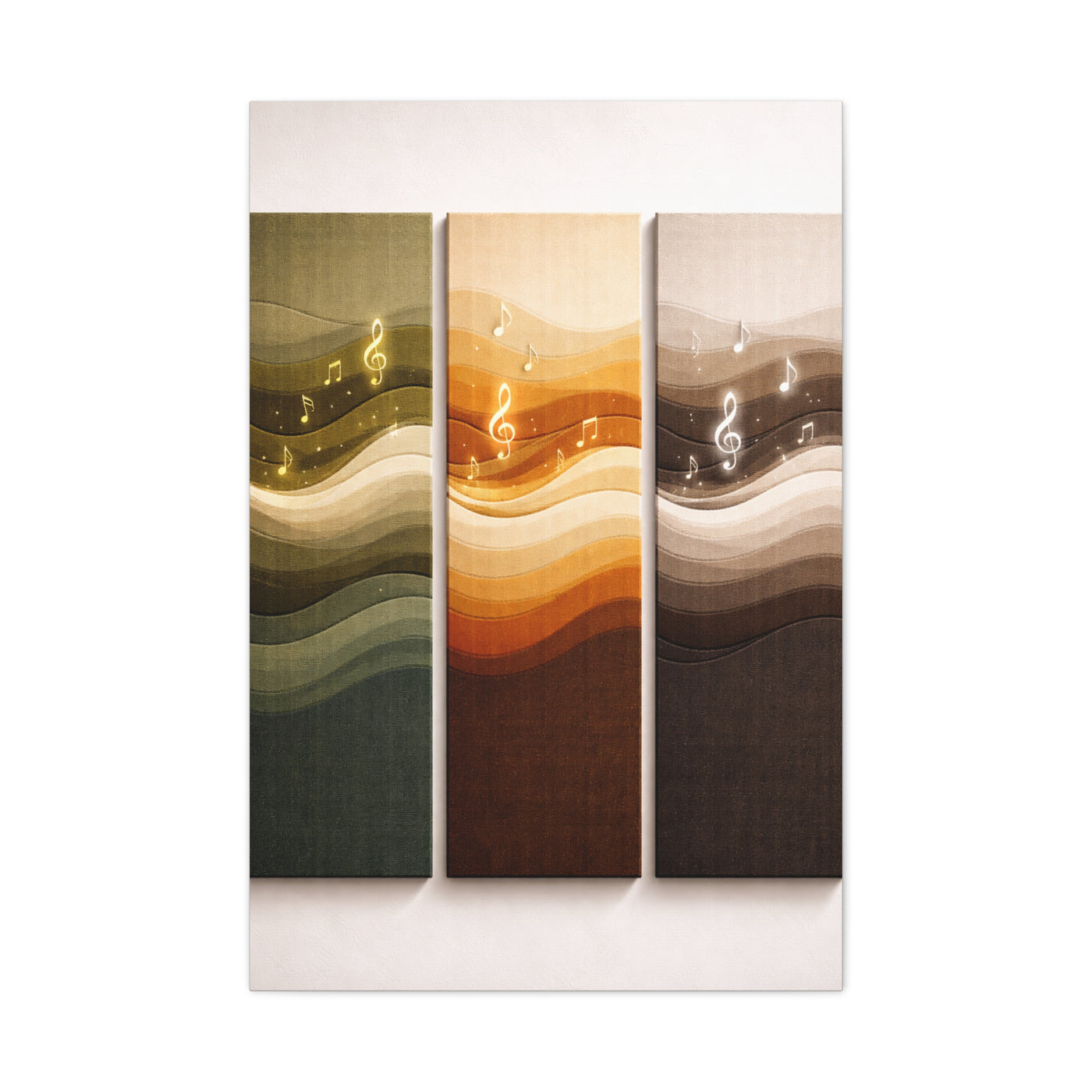 Harmonic Wave Triptych Panels Wall Art & Canvas Print