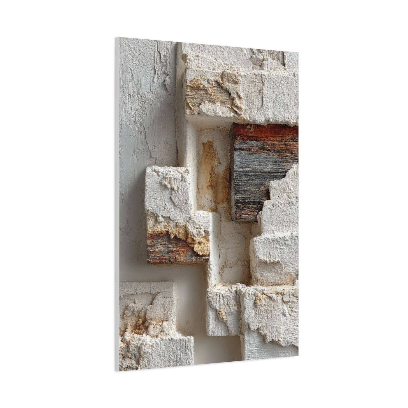 Minimal Plaster Block Assemblage Wall Art & Canvas Print