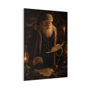 Dark Academia Santa Library Wall Art & Canvas Print