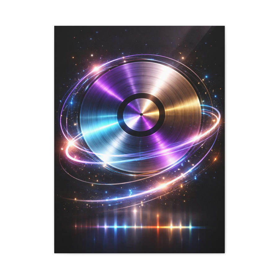 Cosmic Vinyl Orbit Wall Art & Canvas Print