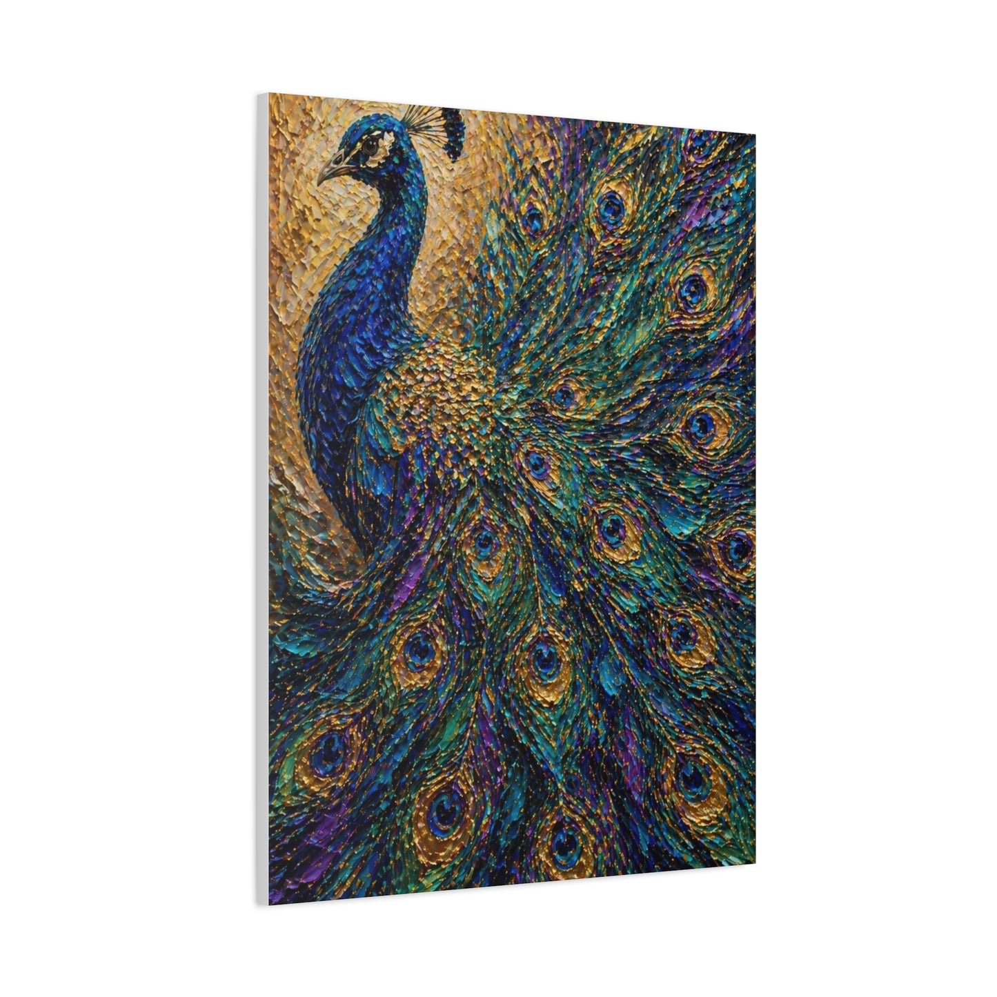 Impasto Jewel Peacock Expressionist Wall Art & Canvas Print