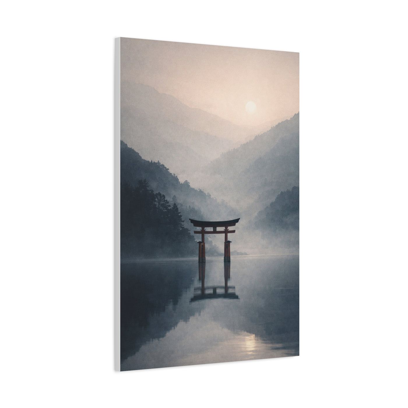 Zen Torii Reflection Wall Art & Canvas Print