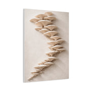 Minimalist Sculptural Oyster Mushroom Cascade Wall Art & Canvas Print