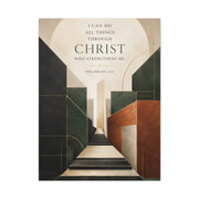 Philippians 4:13 Geometric Path Scripture Wall Art & Canvas Print