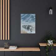 Wild Horse Herd Mountain Run Wall Art & Canvas Print