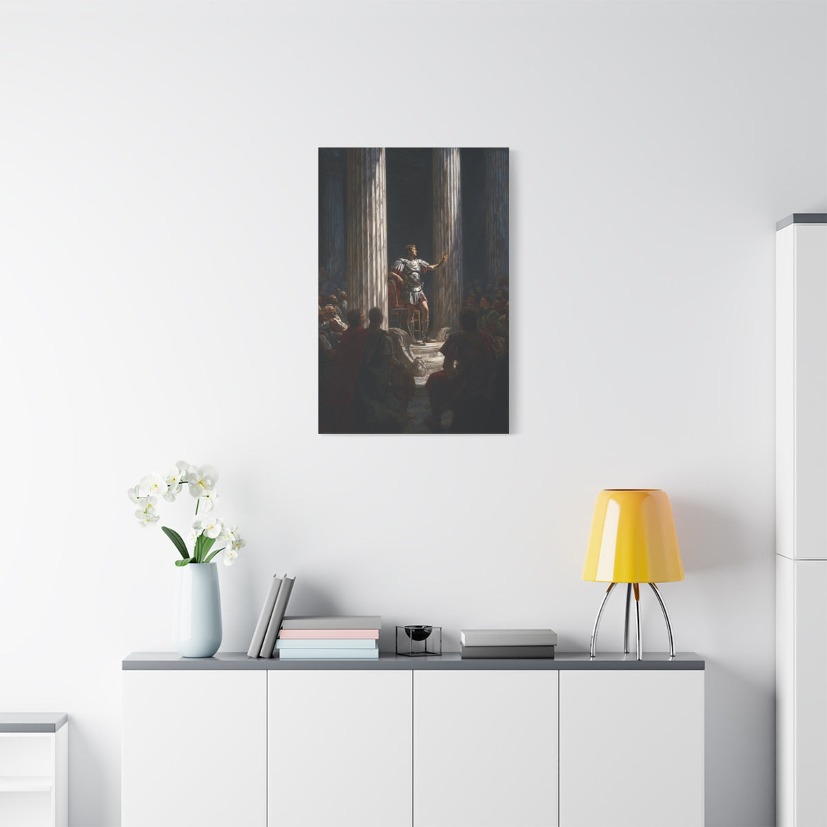 Julius Caesar Addressing The Roman Senate Wall Art & Canvas Print