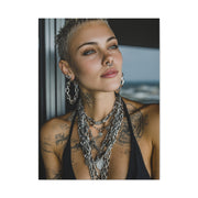 Tattooed Woman Urban Editorial Portrait Wall Art & Canvas Print