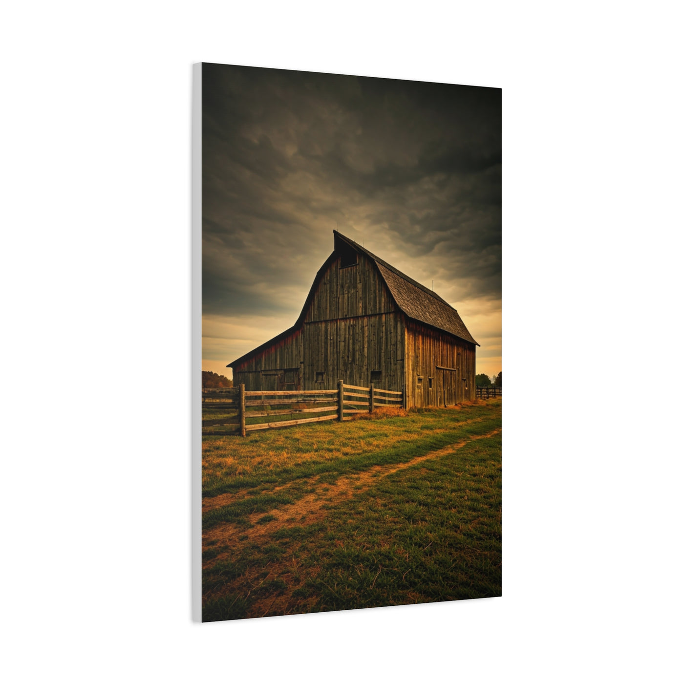 Stormy Horizon Rustic Barn Wall Art & Canvas Prints
