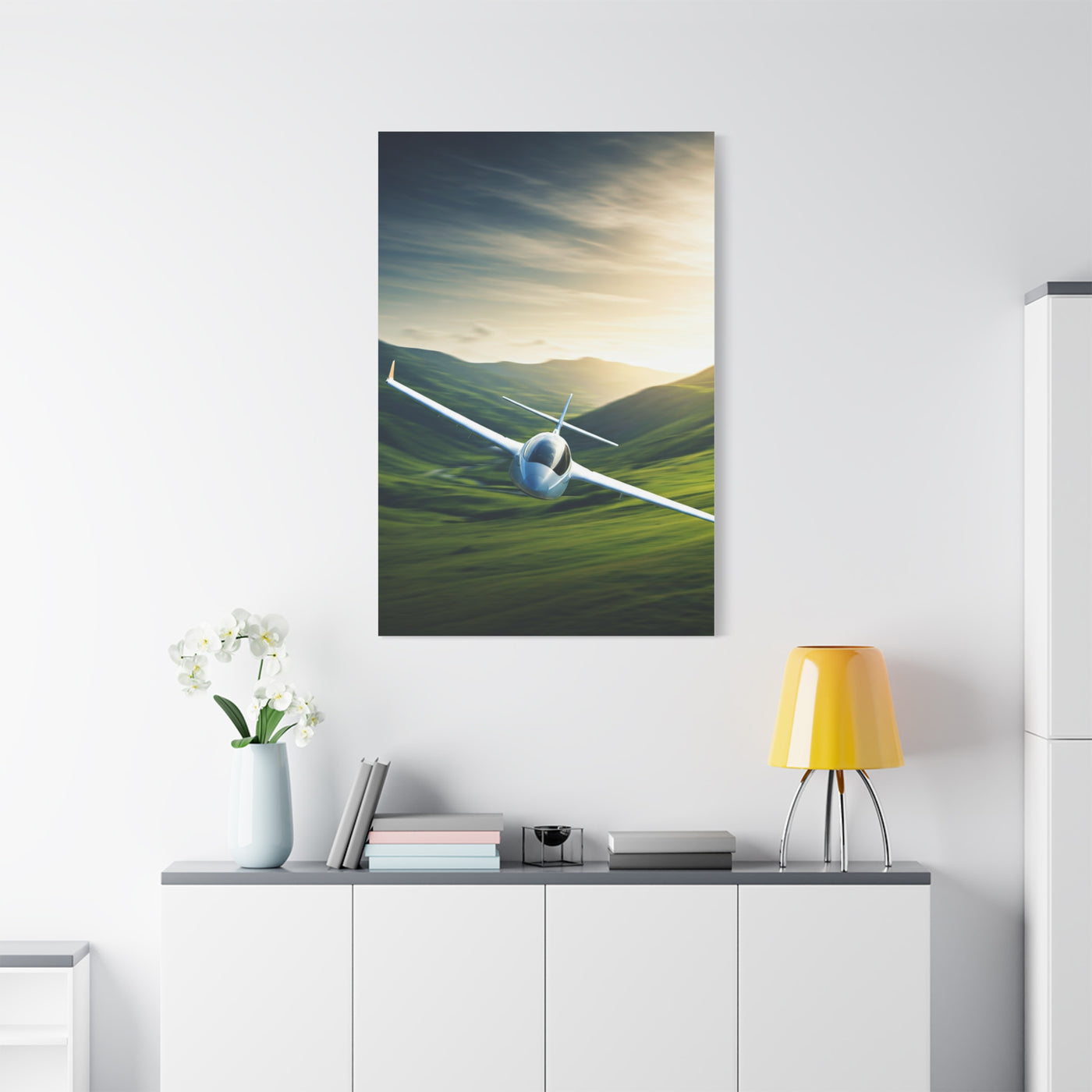 Sunset Valley Glider Flight Wall Art & Canvas Prints