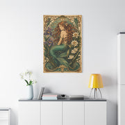 Art Nouveau Floral Mermaid Elegance Wall Art & Canvas Print