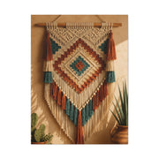 Southwestern Macrame Textile Wall Art & Canvas Print