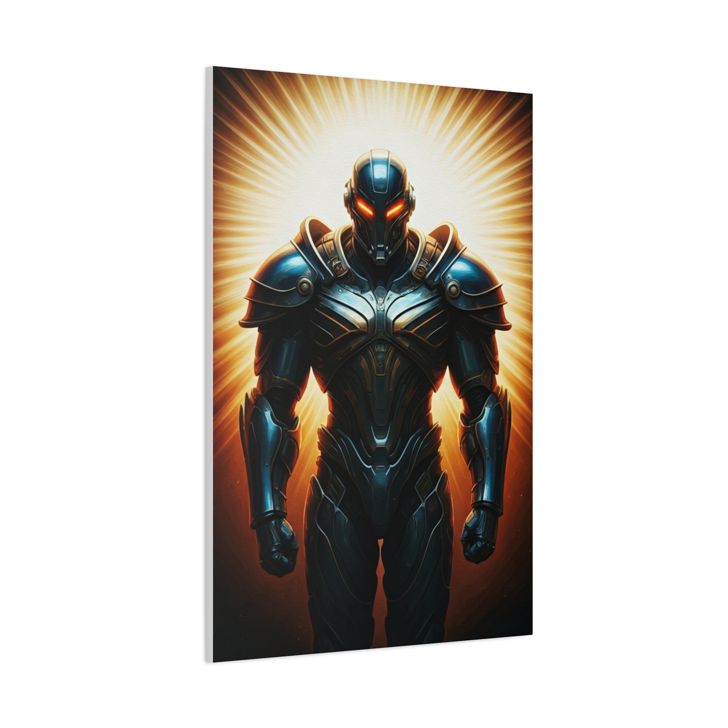Radiant Cyber Warrior Wall Art & Canvas Print