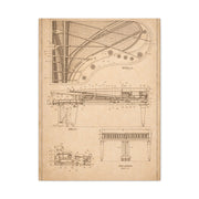 Grand Piano Blueprint Study Wall Art & Canvas Print