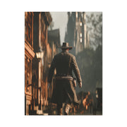 Gunslinger Walking the Frontier Street Wall Art & Canvas Print