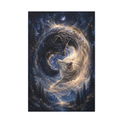 Celestial Wolf Pair Energy Vortex Wall Art & Canvas Print