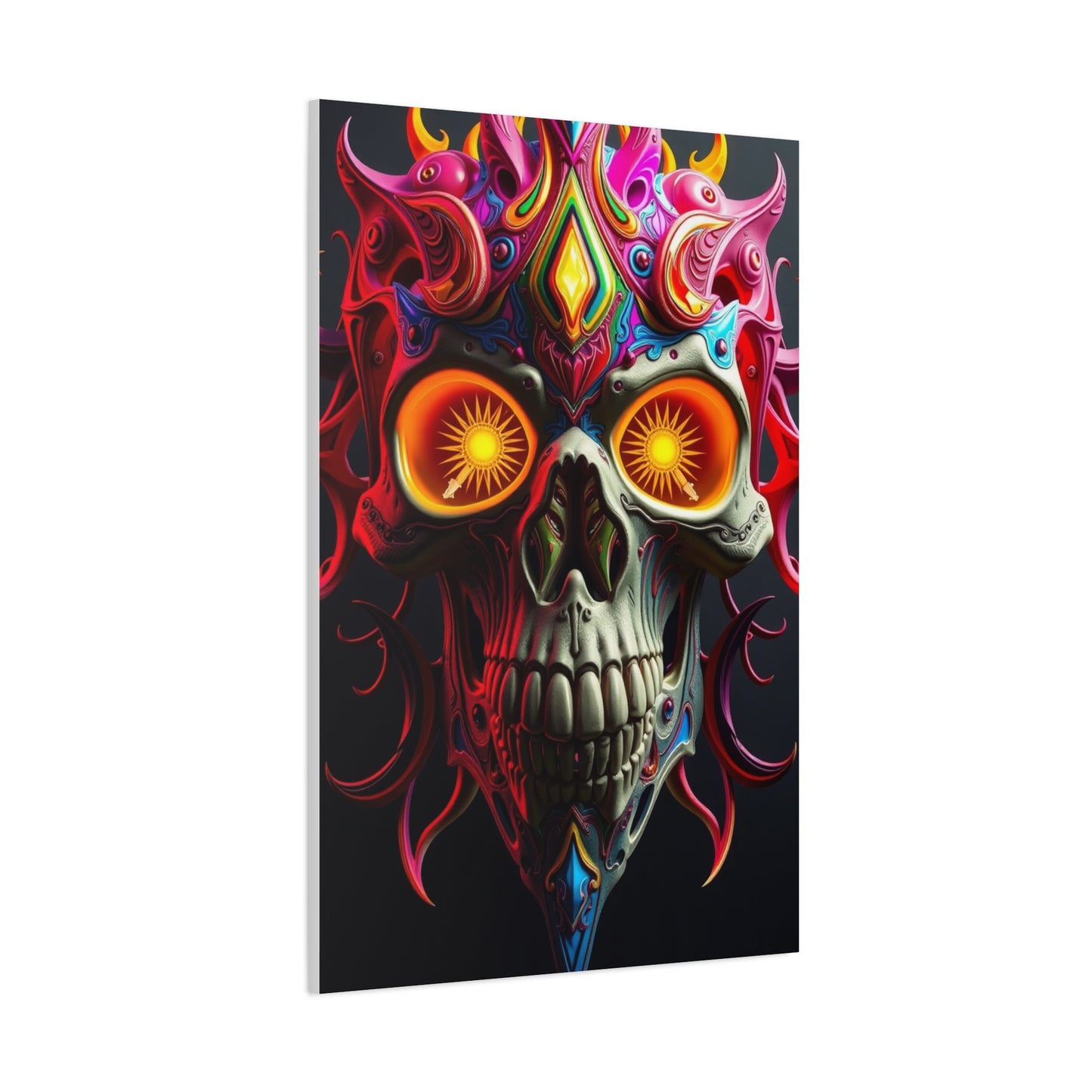 3D Trippy Skull Art By Ali Gulec Art Supreme Canvas Gallery Wall Art & Canvas Print