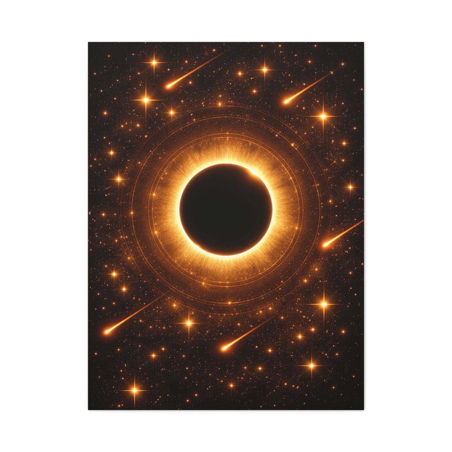 Golden Eclipse Celestial Wall Art & Canvas Print