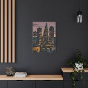 Retro Modern Skyline Dusk Wall Art & Canvas Print