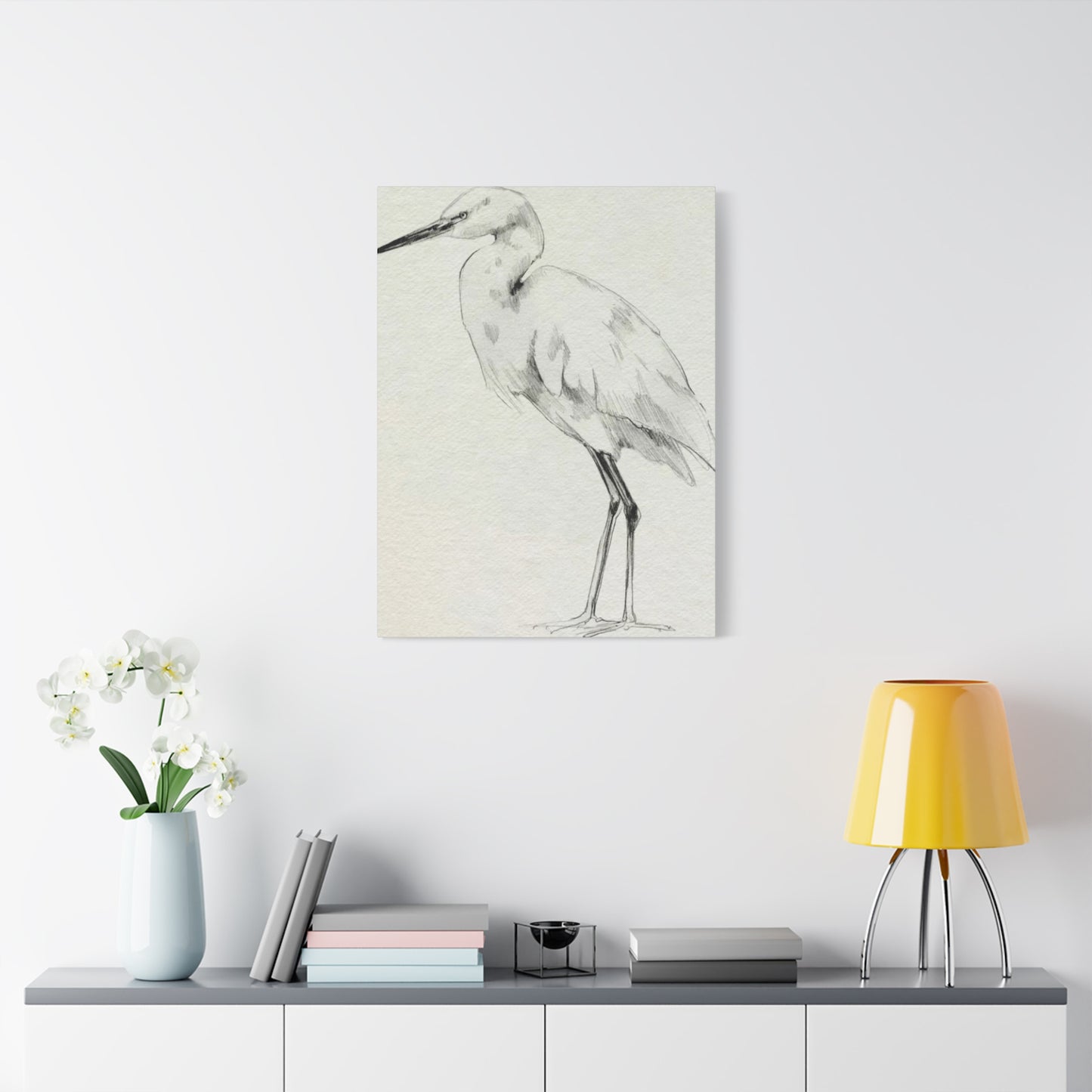 Herons Drawing Wall Art & Canvas Prints