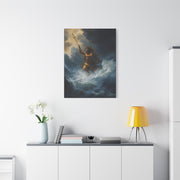 Poseidon God of the Sea Rising from the Storm Wall Art & Canvas Print