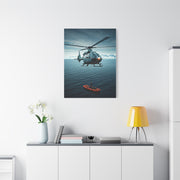 Arctic Rescue Helicopter Scene Wall Art & Canvas Print