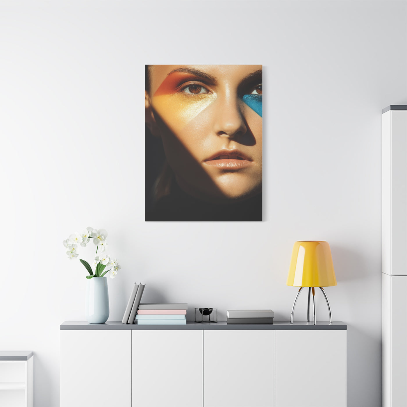 Modern Color Geometry Portrait Wall Art & Canvas Print