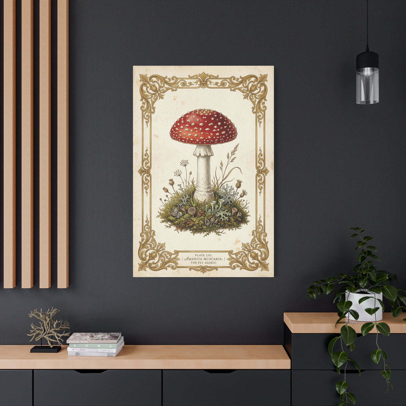 Victorian Botanical Mycology Plate Wall Art & Canvas Print