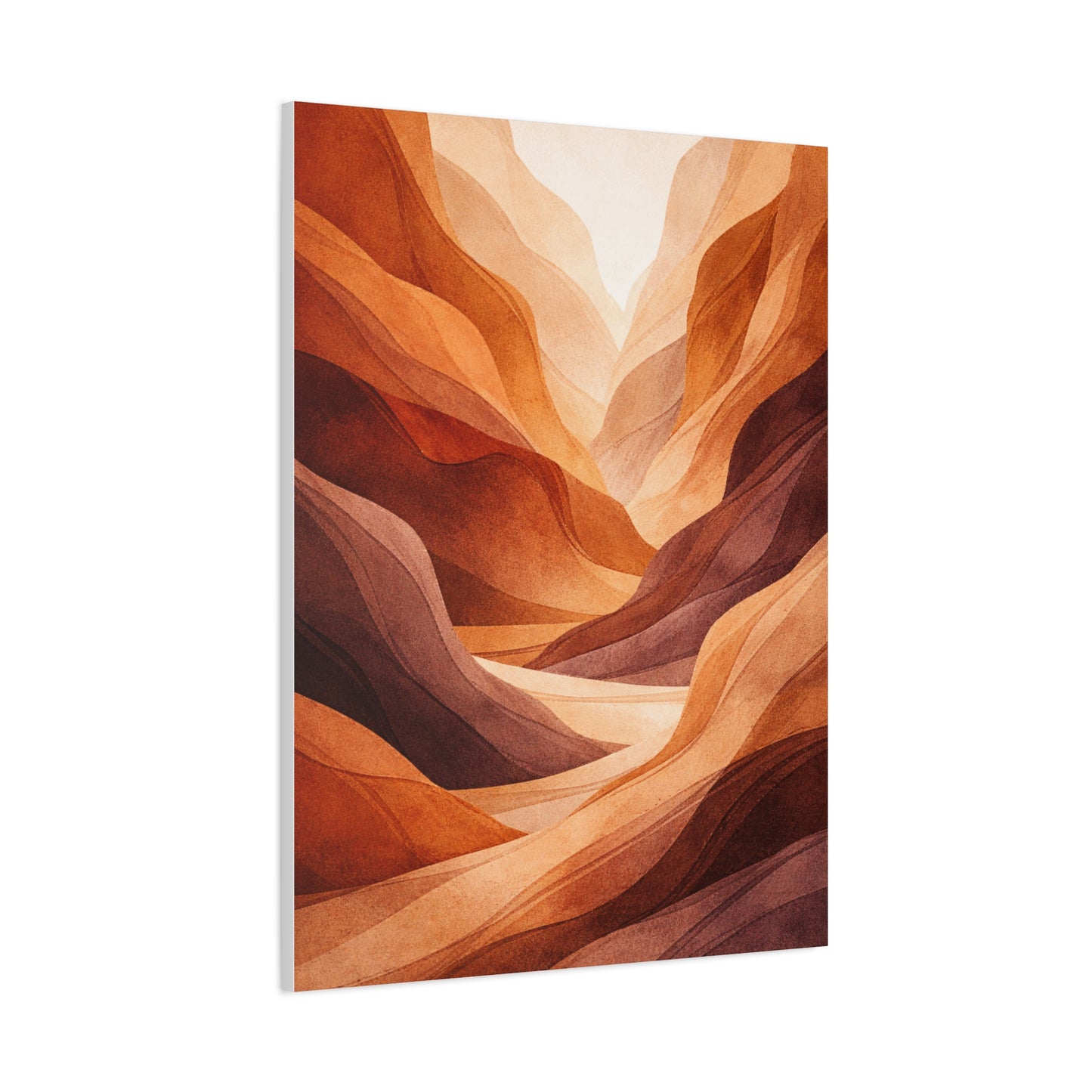 Terracotta Canyon Abstract Landscape Wall Art & Canvas Print