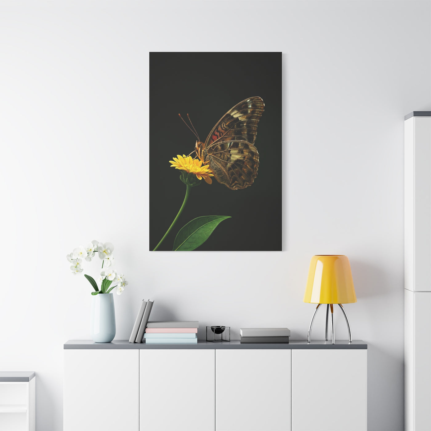 Golden Meadow Butterfly On Yellow Blossom Wall Art & Canvas Prints