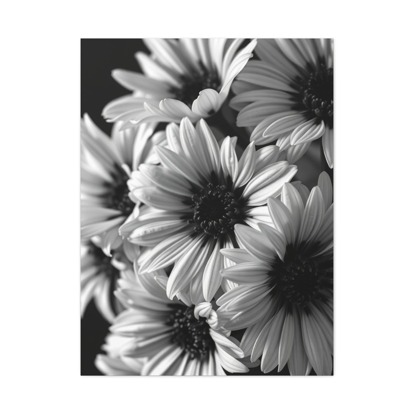 Luxe Obsidian Floral Visage Wall Art & Canvas Print