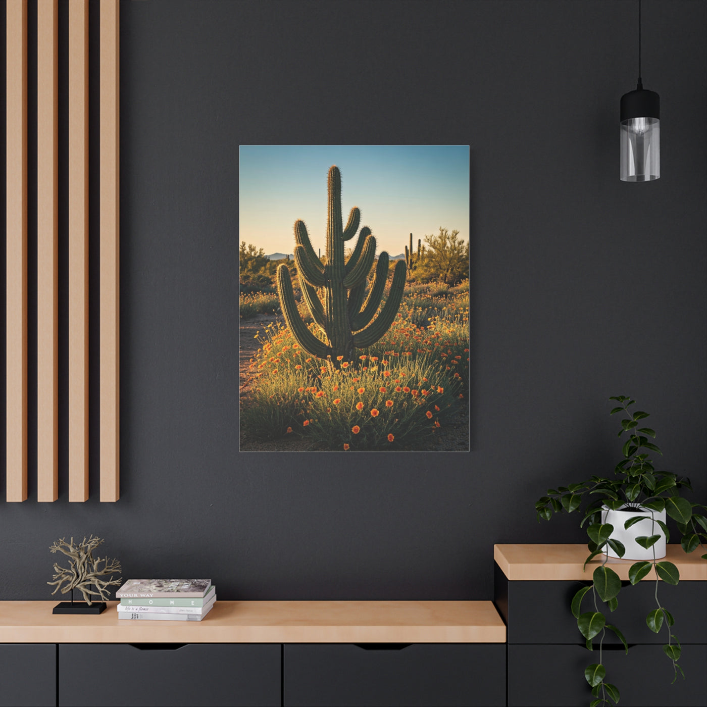 Wildflower Desert Saguaro Garden Wall Art & Canvas Prints