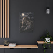 Lion and Lioness Under Moonlight Unity Wall Art & Canvas Print